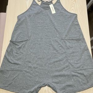 Gray Spaghetti Strap Romper